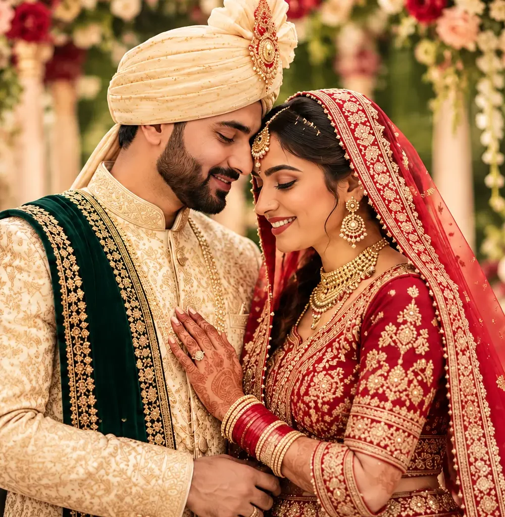 Romantic Indian Wedding Portrait (1)